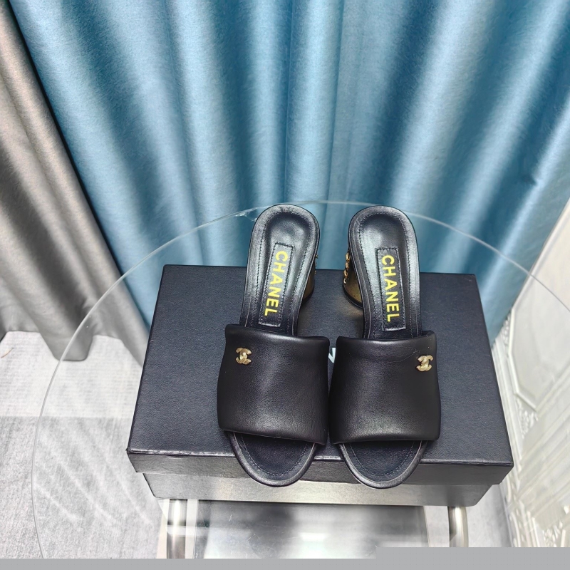 Ch*el leather shoes